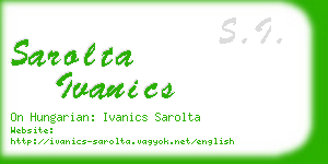 sarolta ivanics business card